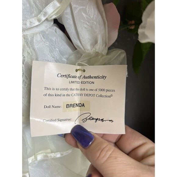 Cathay Collection Porcelain Doll – Brenda – 18 Inches with Original Tag - Picture 7 of 7